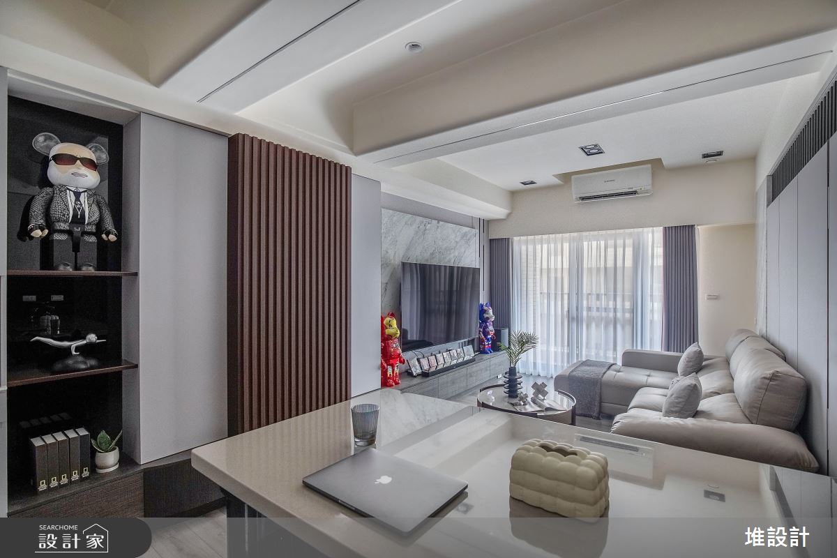 25坪新成屋(5年以下)＿現代風客廳餐廳吧檯案例圖片＿堆設計室內裝修＿堆設計_15之4