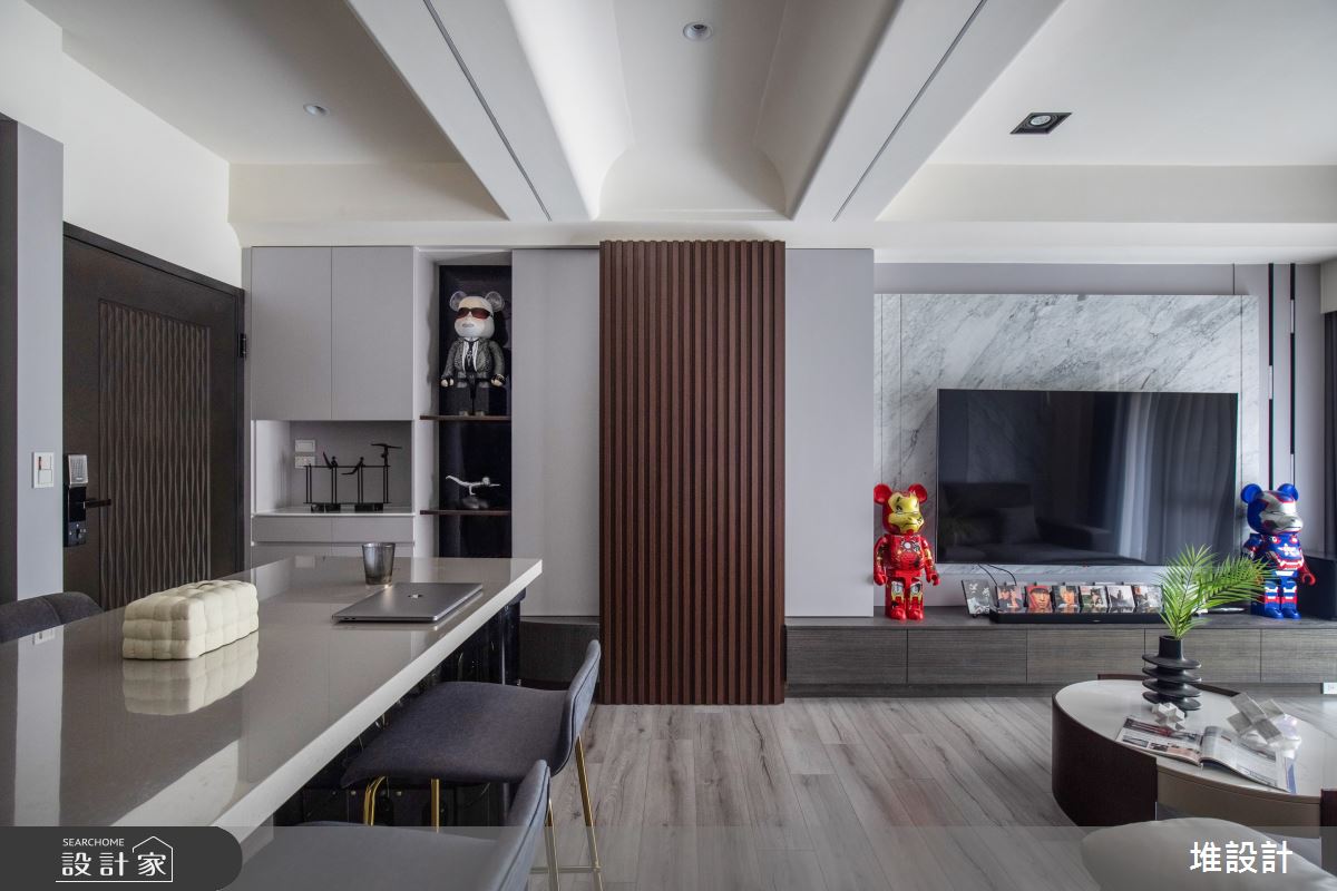 25坪新成屋(5年以下)＿現代風玄關客廳餐廳吧檯案例圖片＿堆設計室內裝修＿堆設計_15之14