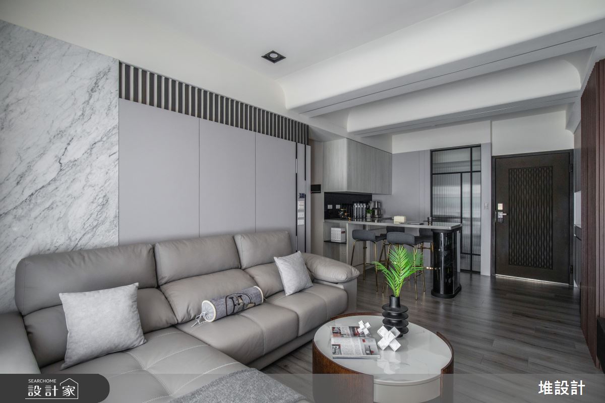 25坪新成屋(5年以下)＿現代風玄關客廳餐廳吧檯案例圖片＿堆設計室內裝修＿堆設計_15之17