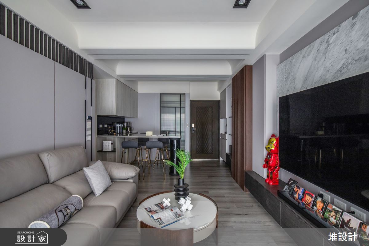 25坪新成屋(5年以下)＿現代風玄關客廳餐廳吧檯案例圖片＿堆設計室內裝修＿堆設計_15之19
