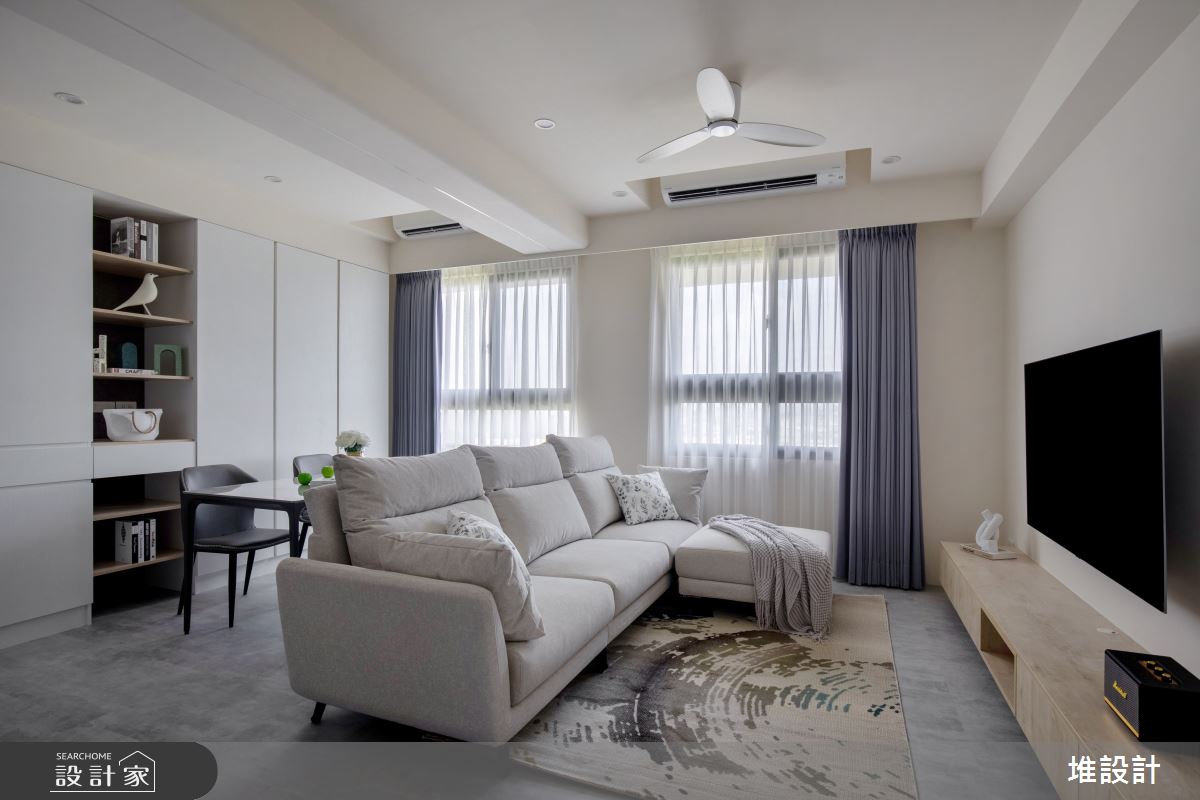 23坪新成屋(5年以下)＿現代風客廳工作區案例圖片＿堆設計室內裝修＿堆設計_17之5