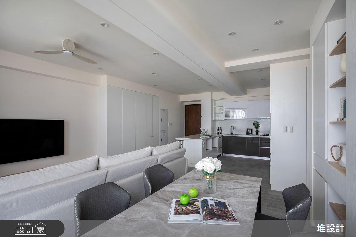 23坪新成屋(5年以下)＿現代風客廳工作區案例圖片＿堆設計室內裝修＿堆設計_17之15