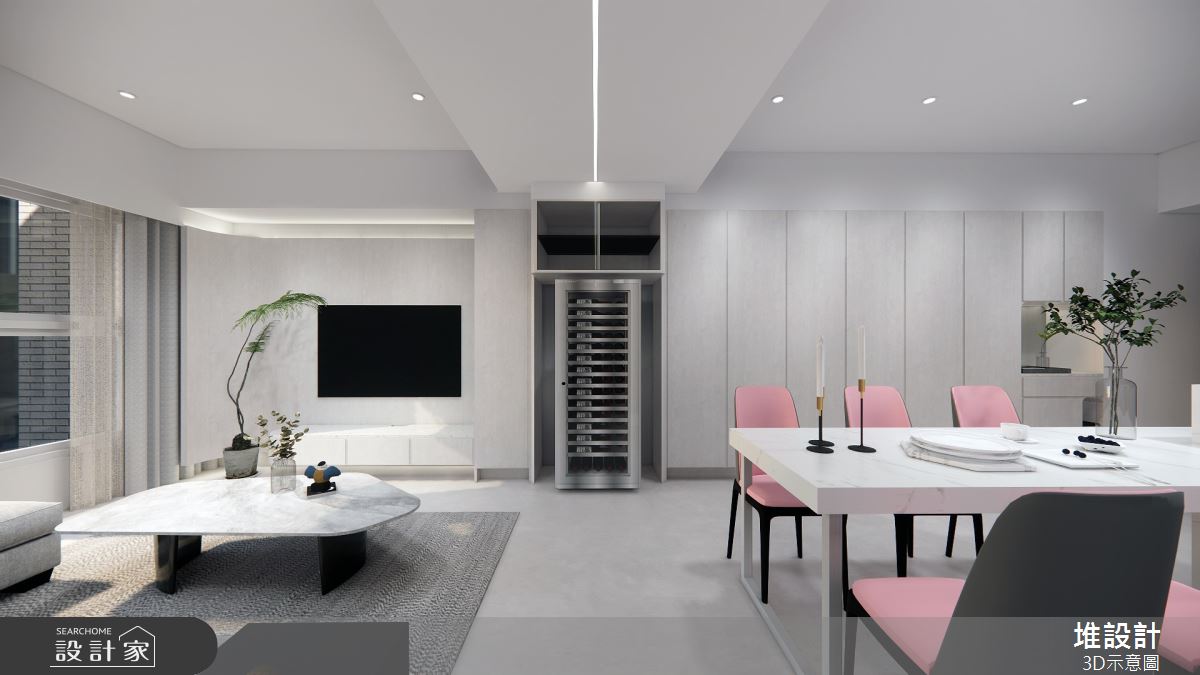 25坪新成屋(5年以下)＿現代簡約風客廳餐廳案例圖片＿堆設計室內裝修＿堆設計_19之3
