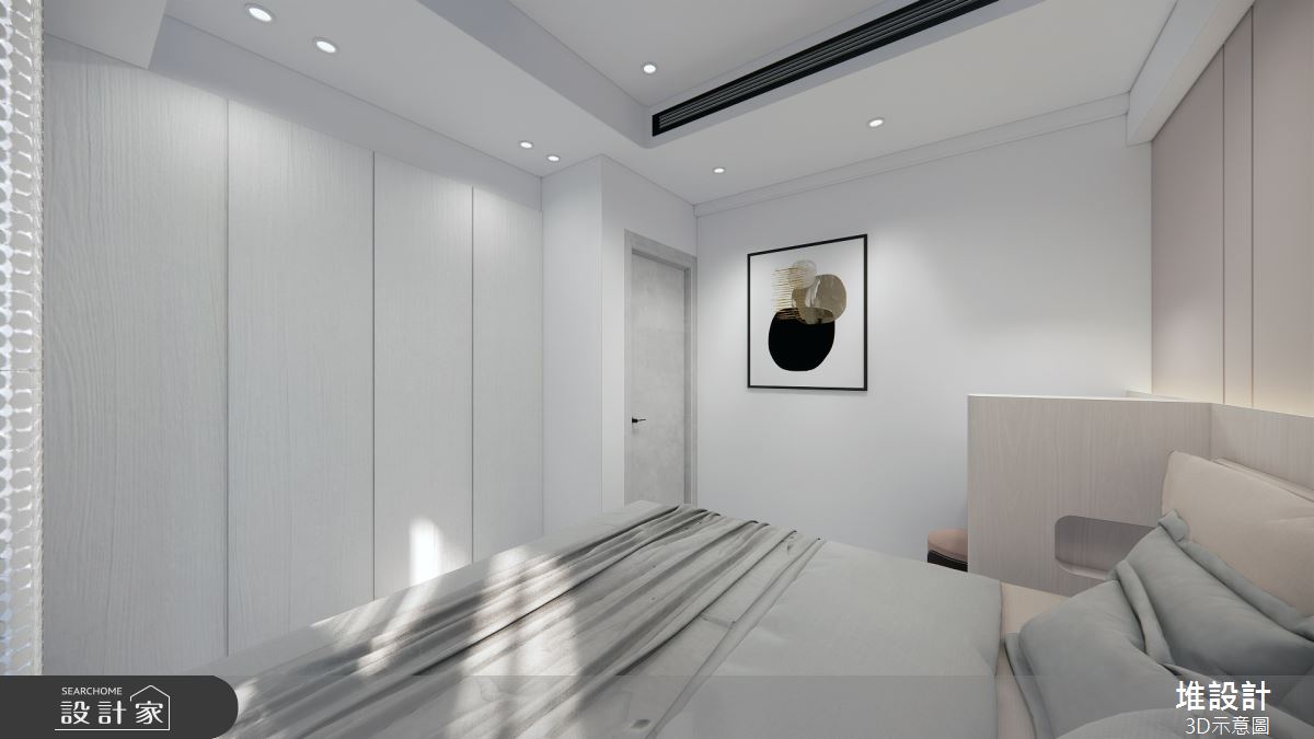 25坪新成屋(5年以下)＿現代簡約風臥室案例圖片＿堆設計室內裝修＿堆設計_19之6