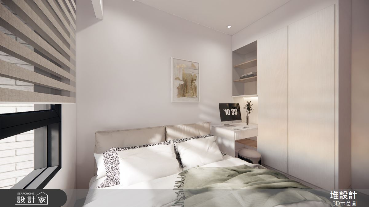 20坪新成屋(5年以下)＿北歐簡約風臥室案例圖片＿堆設計室內裝修＿堆設計_21之4