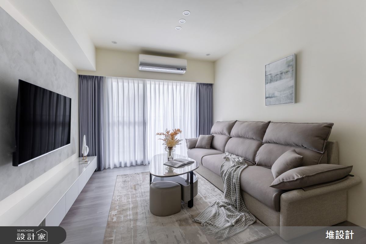 25坪新成屋(5年以下)＿現代簡約風客廳案例圖片＿堆設計室內裝修＿堆設計_22之5