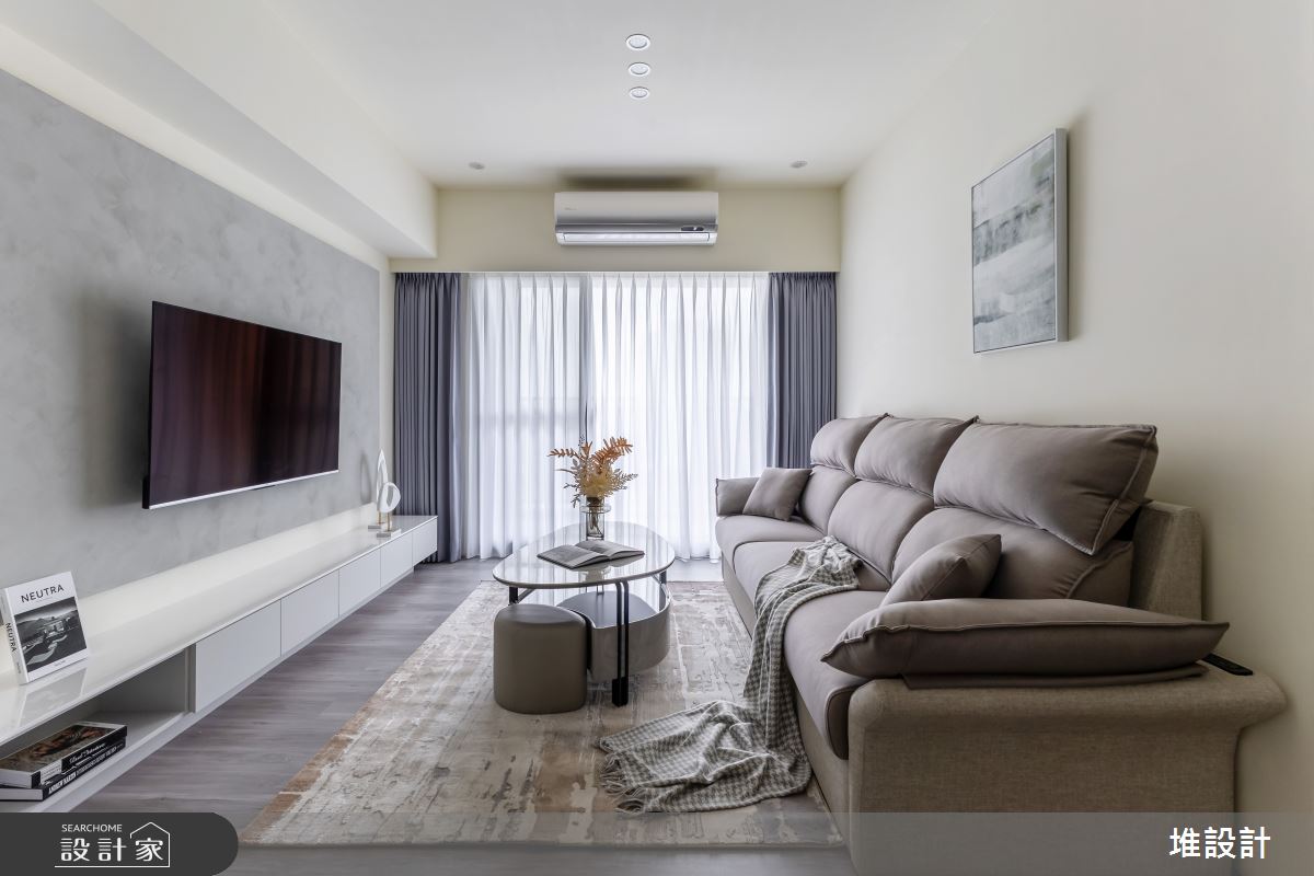 25坪新成屋(5年以下)＿現代簡約風客廳案例圖片＿堆設計室內裝修＿堆設計_22之6