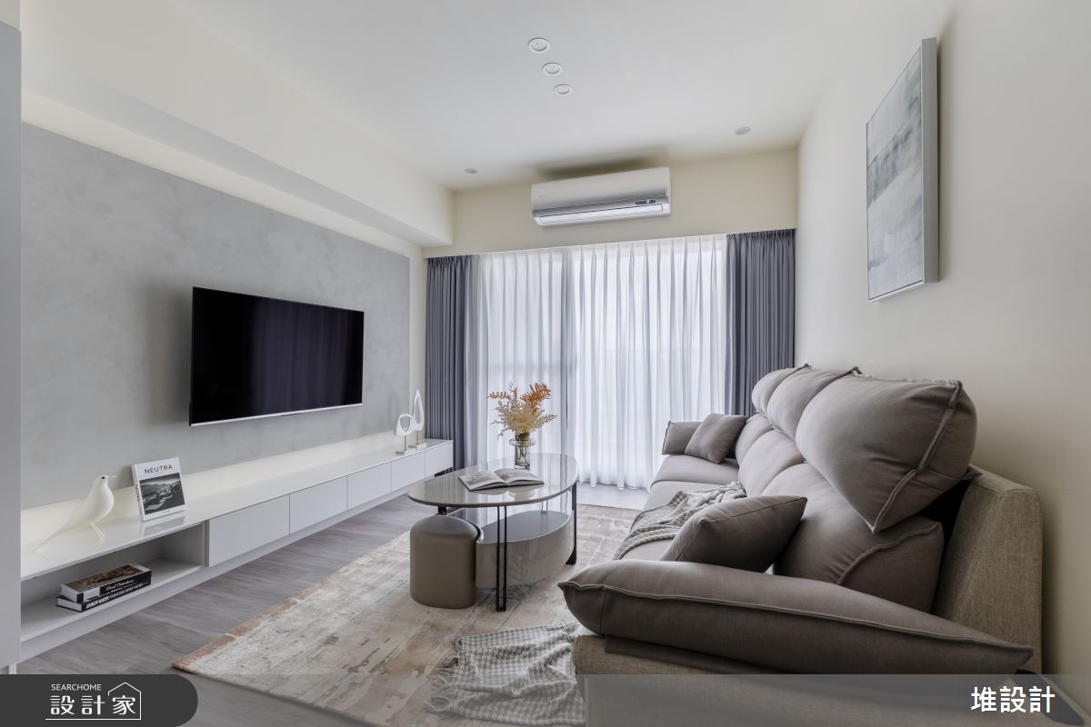 25坪新成屋(5年以下)＿現代簡約風客廳案例圖片＿堆設計室內裝修＿堆設計_22之7