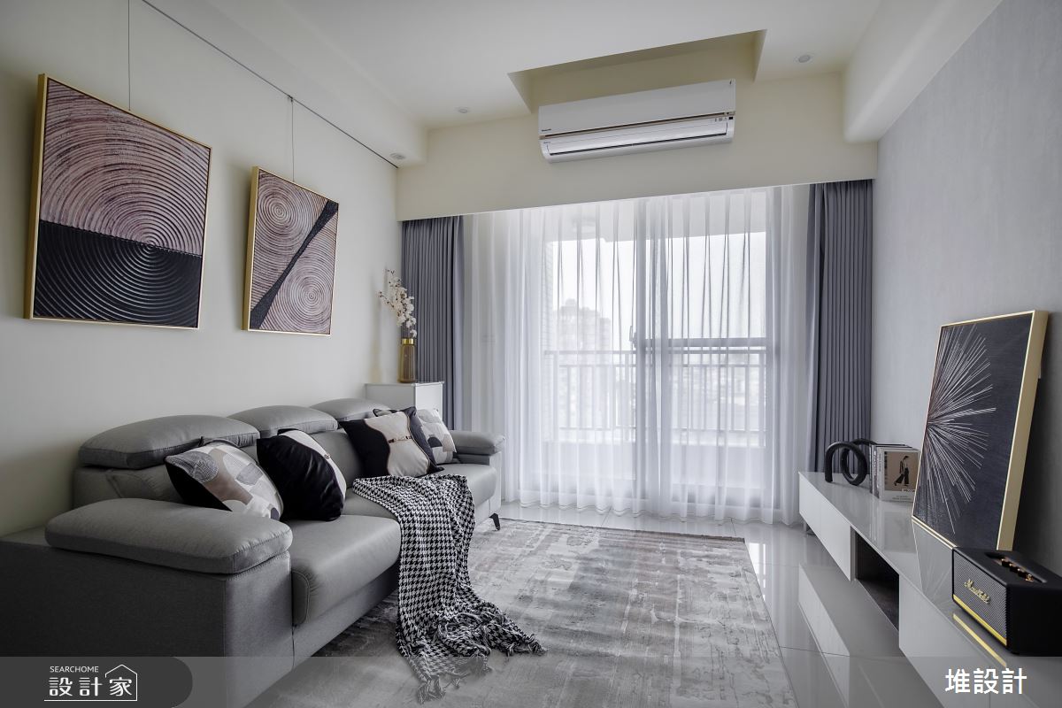 18坪新成屋(5年以下)＿現代簡約風客廳案例圖片＿堆設計室內裝修＿堆設計_23之9