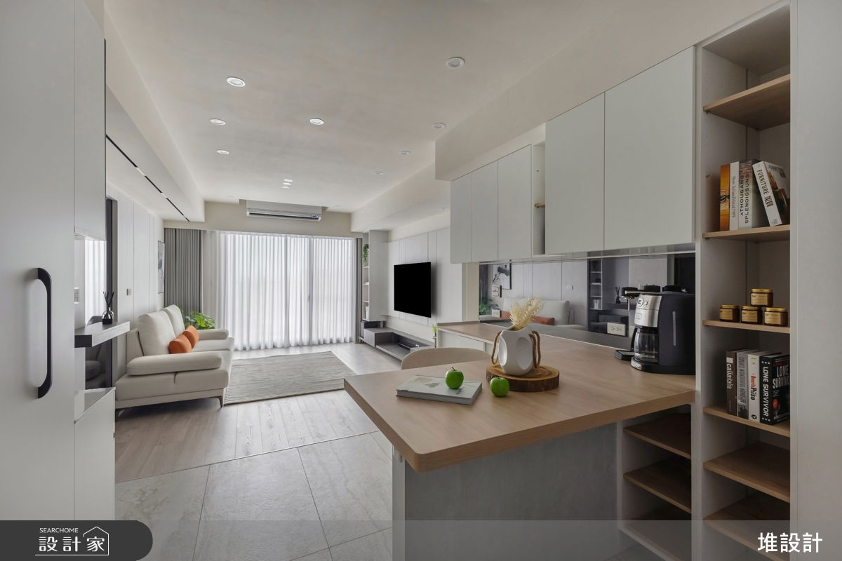 50坪新成屋(5年以下)＿現代簡約風客廳餐廳吧檯中島案例圖片＿堆設計室內裝修＿堆設計_24之2