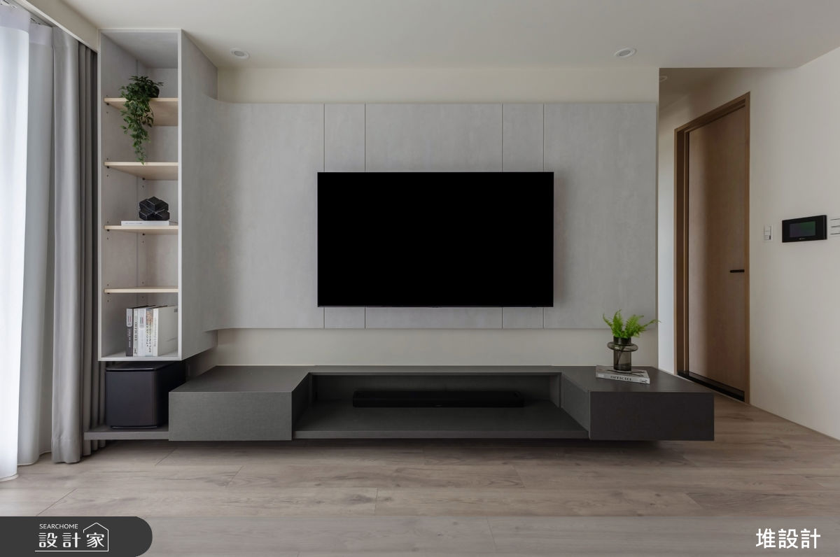 50坪新成屋(5年以下)＿現代簡約風客廳案例圖片＿堆設計室內裝修＿堆設計_24之13