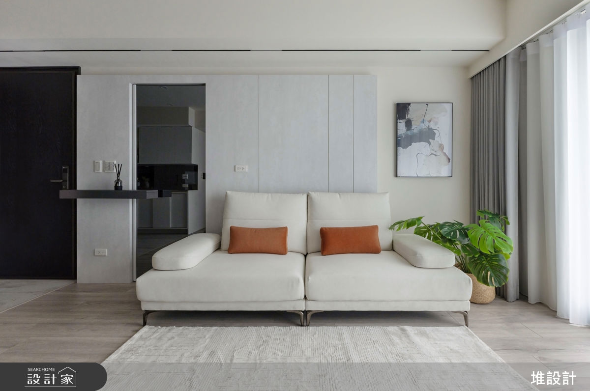50坪新成屋(5年以下)＿現代簡約風玄關客廳案例圖片＿堆設計室內裝修＿堆設計_24之10
