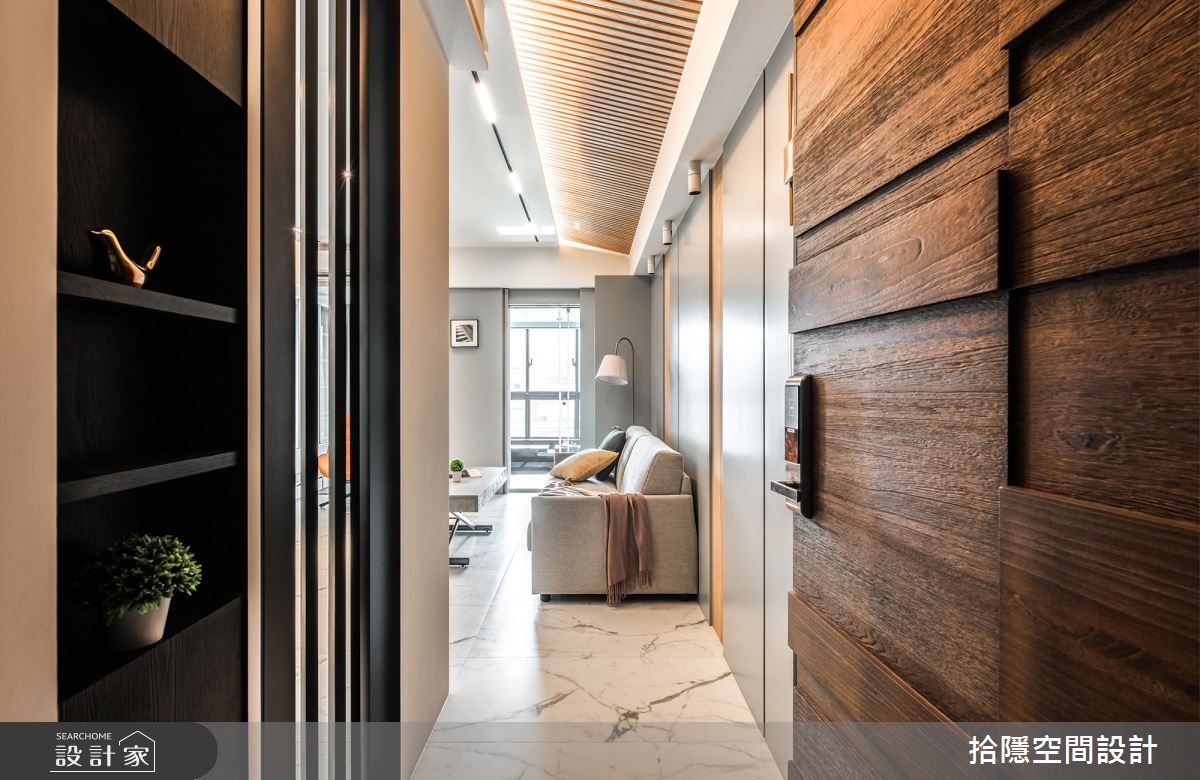 11坪新成屋(5年以下)＿現代風玄關案例圖片＿拾隱空間設計＿拾隱_05水光宅之1