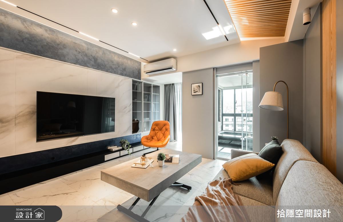 11坪新成屋(5年以下)＿現代風客廳案例圖片＿拾隱空間設計＿拾隱_05水光宅之7