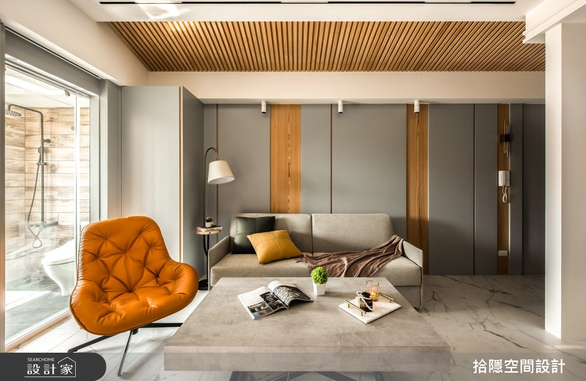 11坪新成屋(5年以下)＿現代風客廳案例圖片＿拾隱空間設計＿拾隱_05水光宅之9