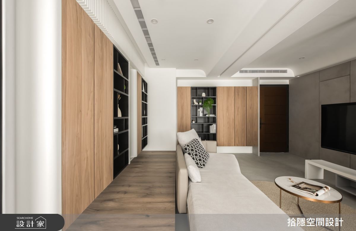 16坪新成屋(5年以下)＿現代風客廳案例圖片＿拾隱空間設計＿拾隱_09晨光熹微之12