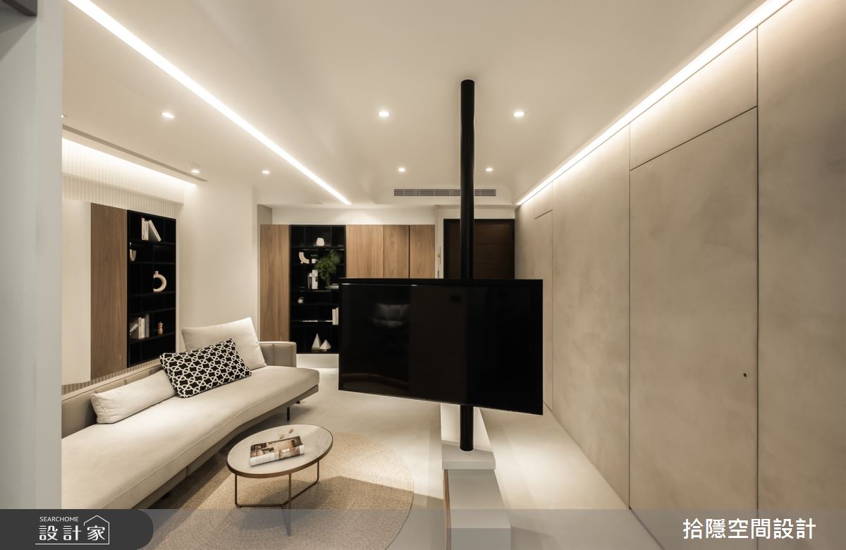 16坪新成屋(5年以下)＿現代風客廳案例圖片＿拾隱空間設計＿拾隱_09晨光熹微之14