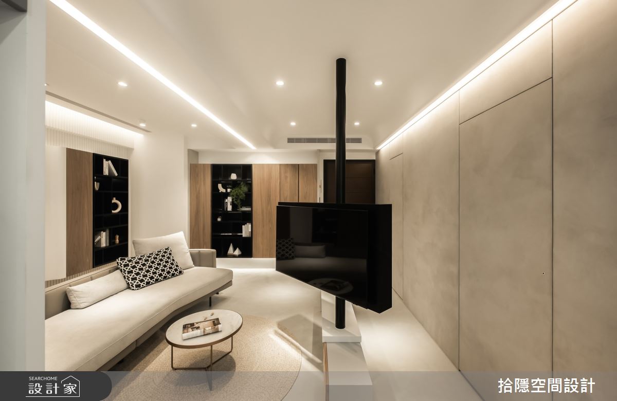 16坪新成屋(5年以下)＿現代風客廳案例圖片＿拾隱空間設計＿拾隱_09晨光熹微之15