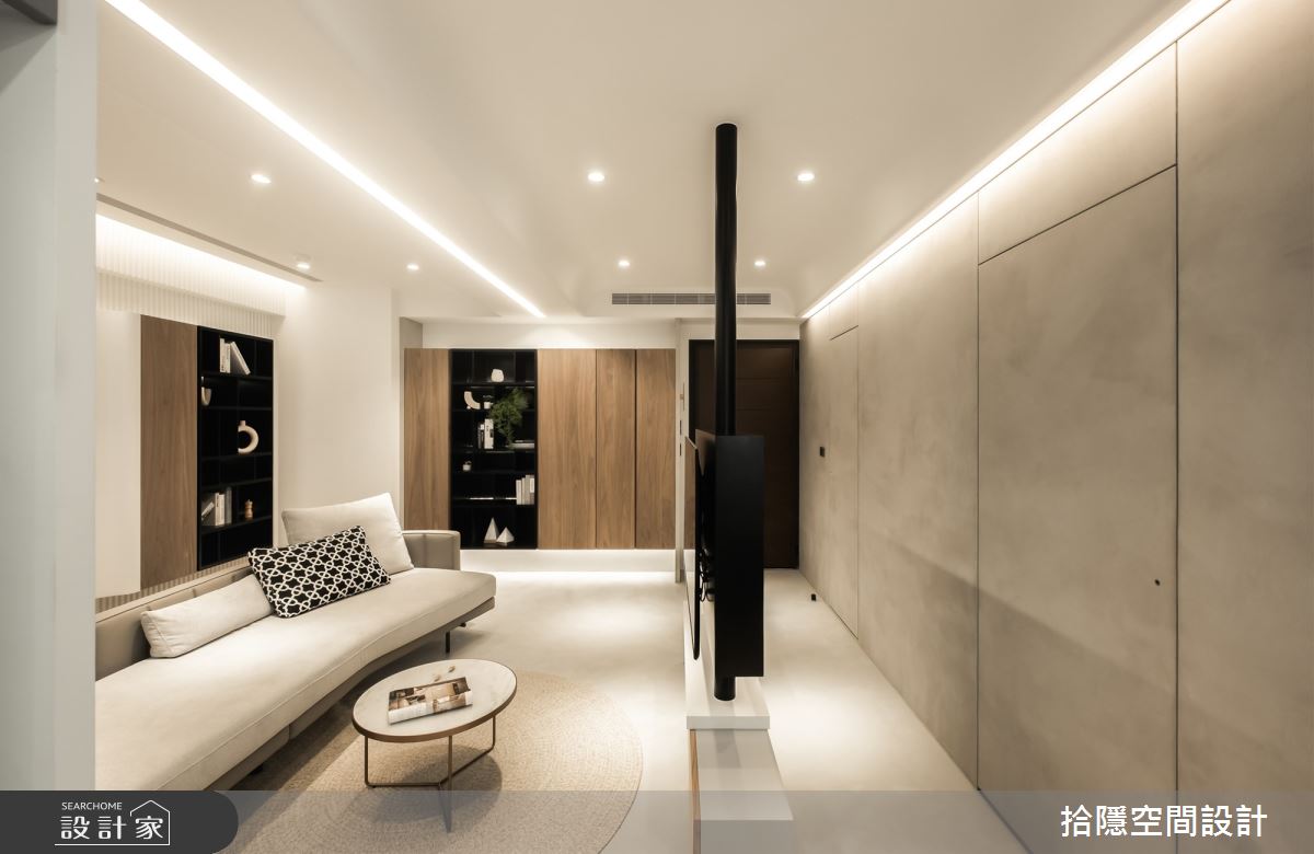 16坪新成屋(5年以下)＿現代風客廳案例圖片＿拾隱空間設計＿拾隱_09晨光熹微之16