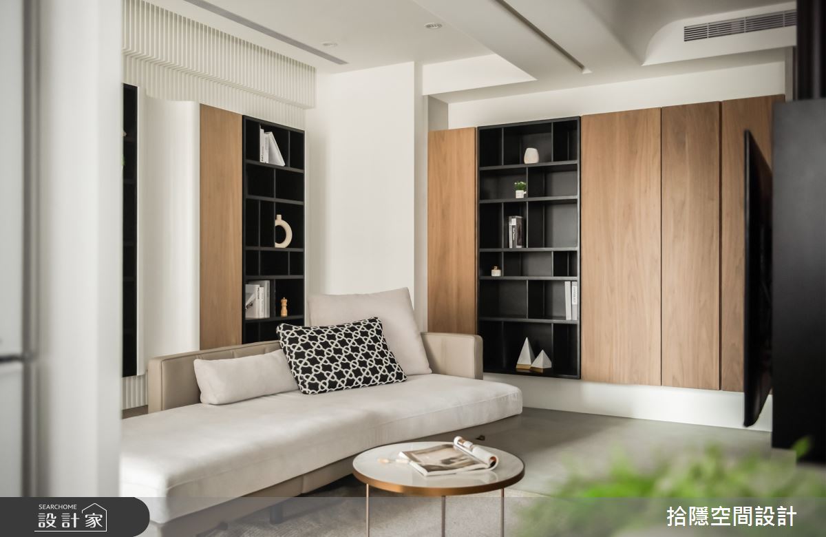 16坪新成屋(5年以下)＿現代風客廳案例圖片＿拾隱空間設計＿拾隱_09晨光熹微之11