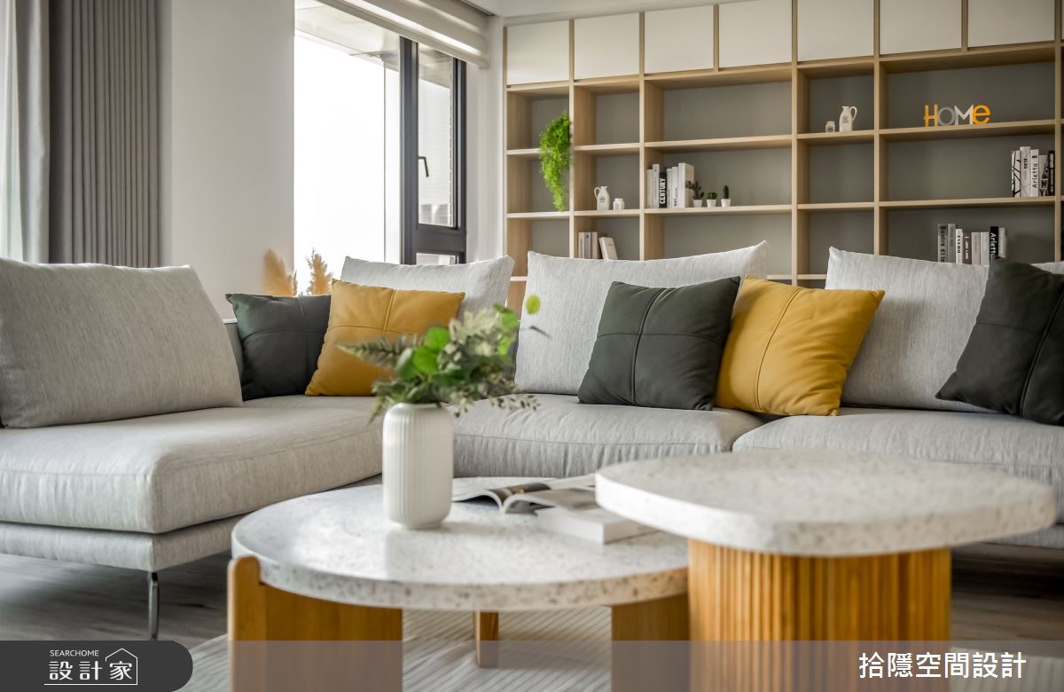 36坪新成屋(5年以下)＿北歐風客廳案例圖片＿拾隱空間設計＿拾隱_11白‧光之7