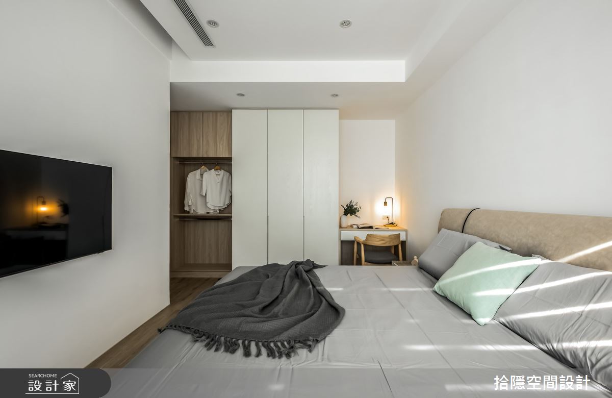 36坪新成屋(5年以下)＿北歐風臥室案例圖片＿拾隱空間設計＿拾隱_11白‧光之18