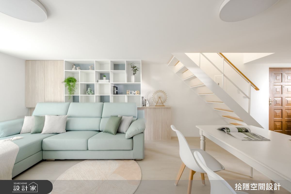 65坪老屋(16~30年)＿北歐風客廳餐廳樓梯案例圖片＿拾隱空間設計＿拾隱_12之4