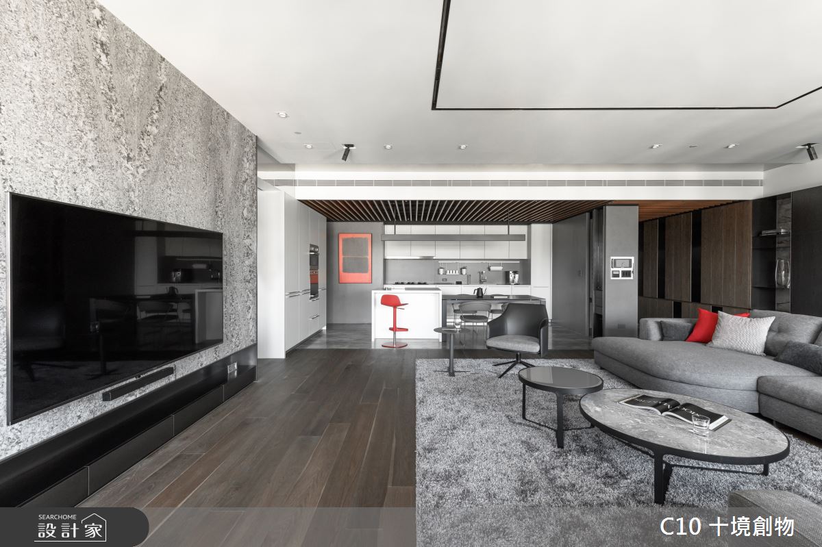 60坪新成屋(5年以下)＿現代風客廳案例圖片＿十境創物空間設計有限公司＿十境_蛻色之2