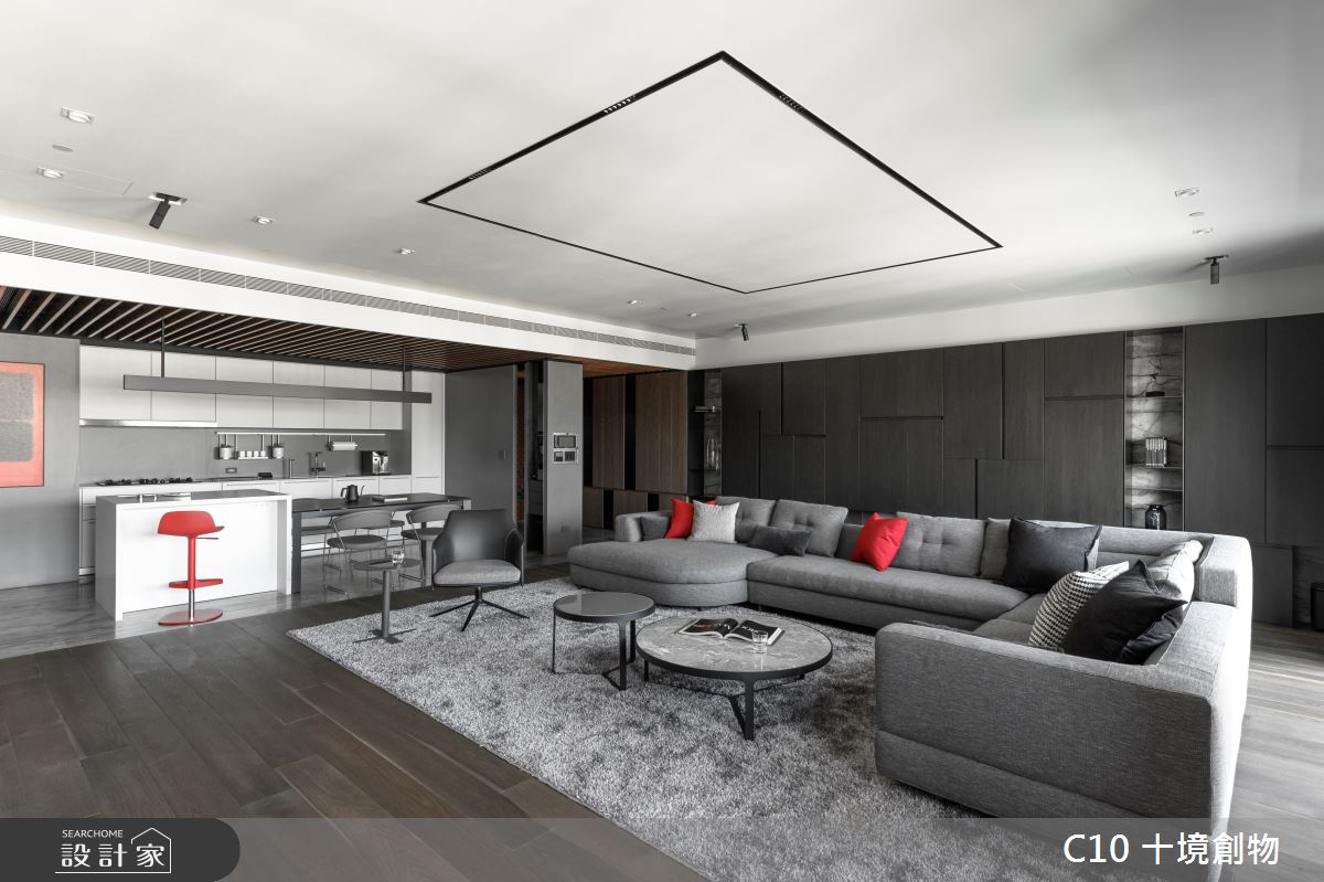 60坪新成屋(5年以下)＿現代風客廳案例圖片＿十境創物空間設計有限公司＿十境_蛻色之3