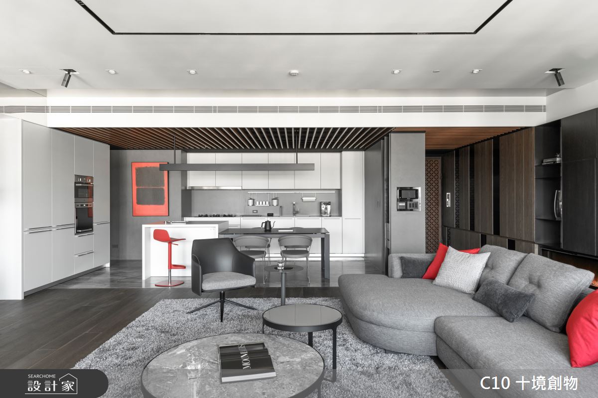 60坪新成屋(5年以下)＿現代風客廳案例圖片＿十境創物空間設計有限公司＿十境_蛻色之5