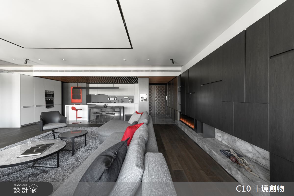 60坪新成屋(5年以下)＿現代風客廳案例圖片＿十境創物空間設計有限公司＿十境_蛻色之7