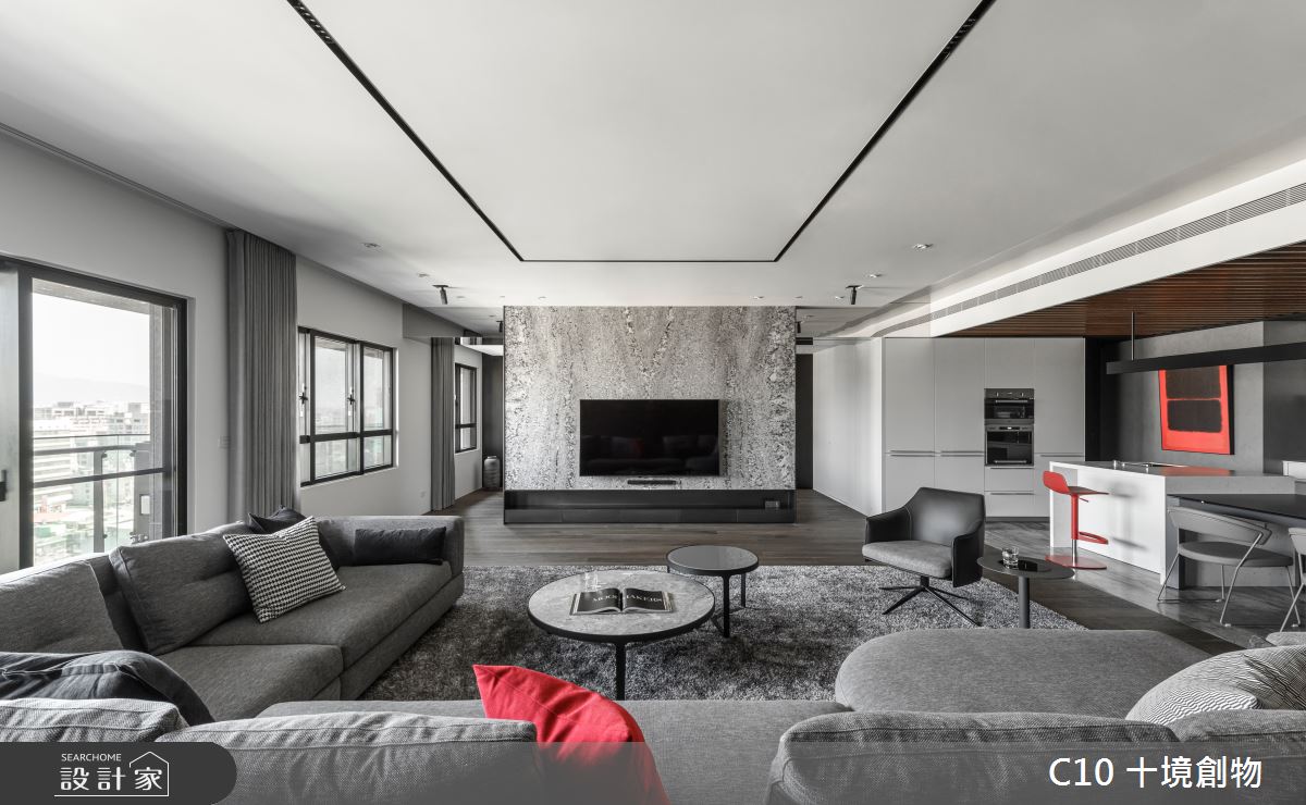 60坪新成屋(5年以下)＿現代風客廳案例圖片＿十境創物空間設計有限公司＿十境_蛻色之9