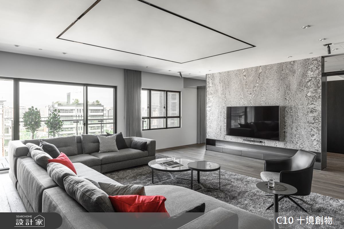 60坪新成屋(5年以下)＿現代風客廳案例圖片＿十境創物空間設計有限公司＿十境_蛻色之13