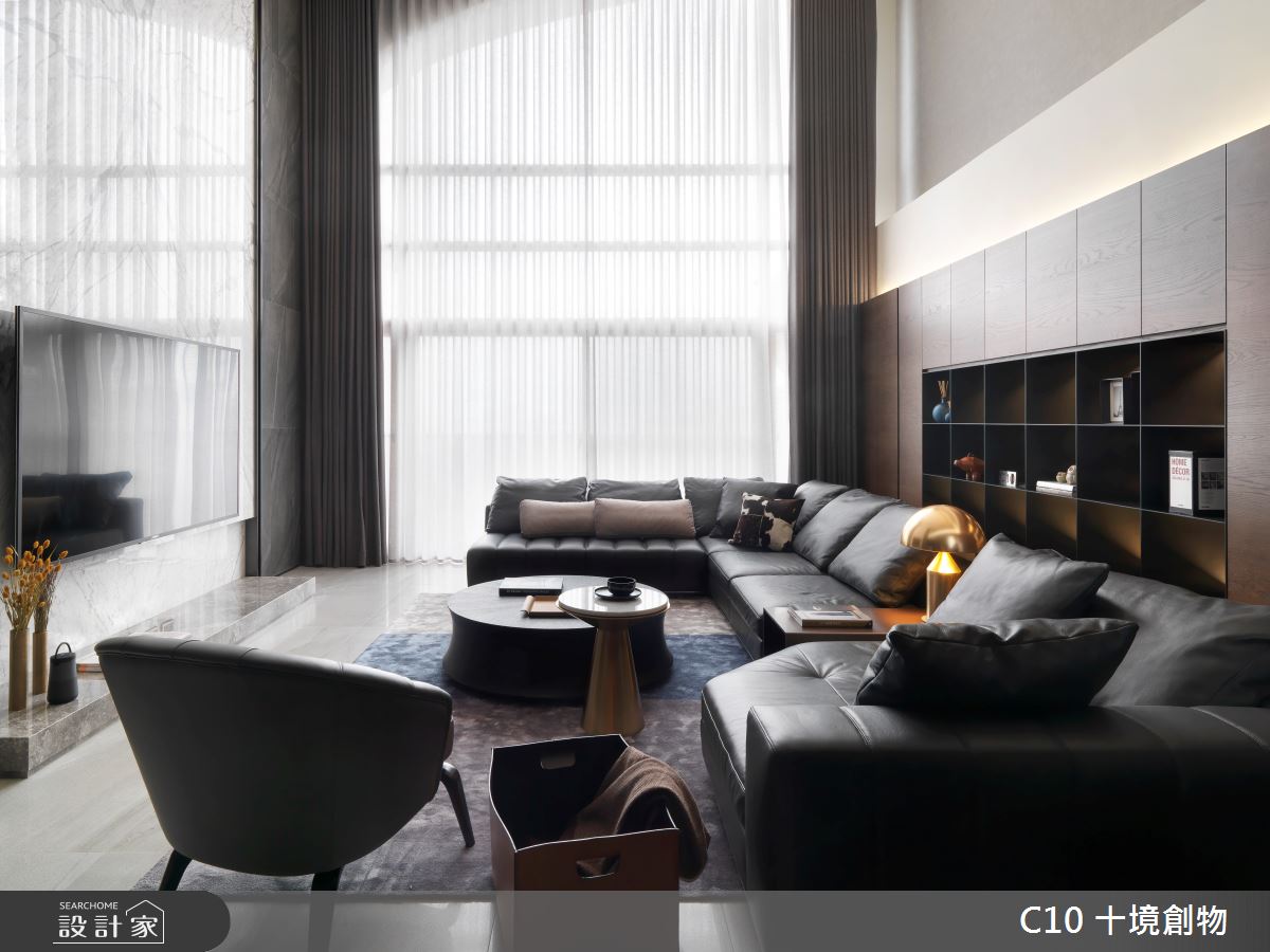 120坪中古屋(5~15年)＿現代風客廳案例圖片＿十境創物空間設計有限公司＿十境_冰壺玉衡之7