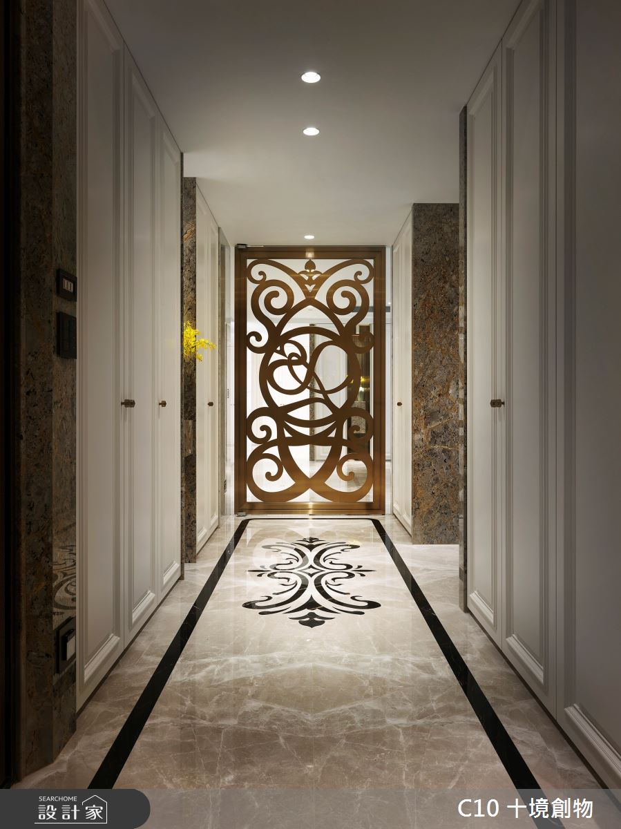 120坪新成屋(5年以下)＿新古典玄關案例圖片＿十境創物空間設計有限公司＿十境_渾金白玉之1