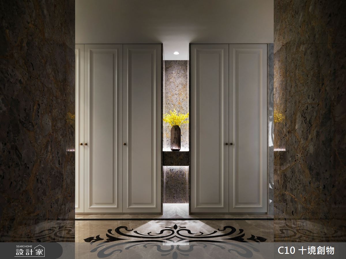 120坪新成屋(5年以下)＿新古典玄關案例圖片＿十境創物空間設計有限公司＿十境_渾金白玉之6