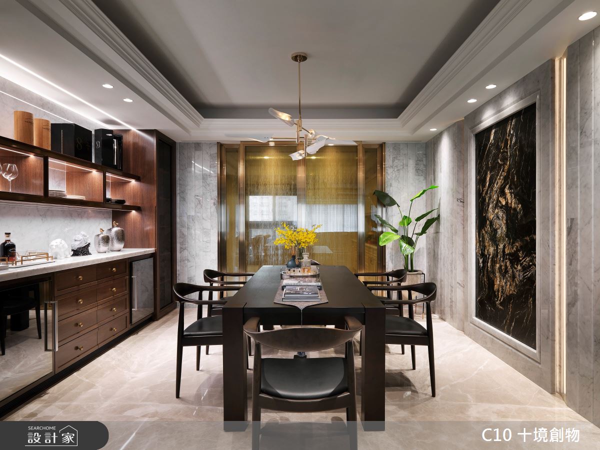 120坪新成屋(5年以下)＿新古典餐廳案例圖片＿十境創物空間設計有限公司＿十境_渾金白玉之17