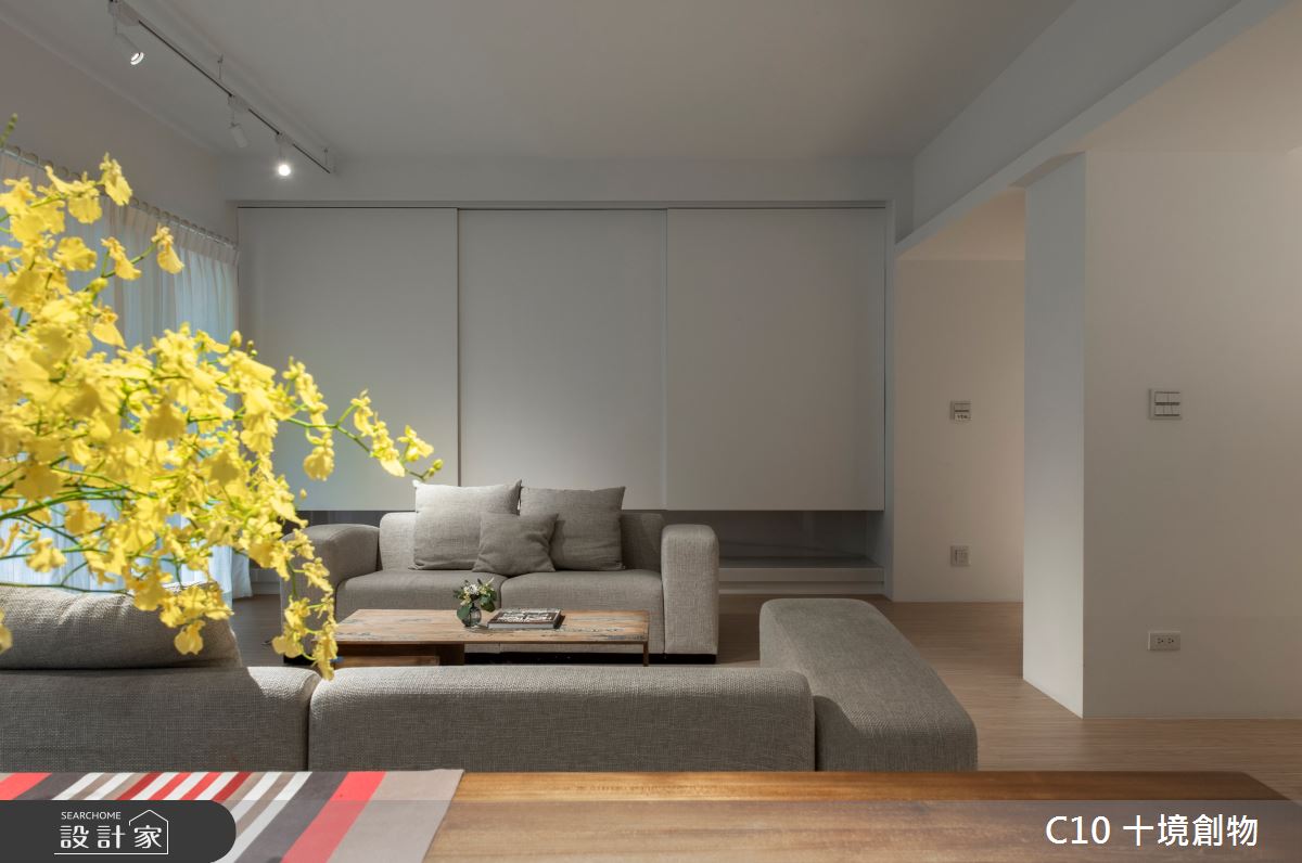 50坪新成屋(5年以下)＿簡約風客廳案例圖片＿十境創物空間設計有限公司＿十境_白水鑒心之5