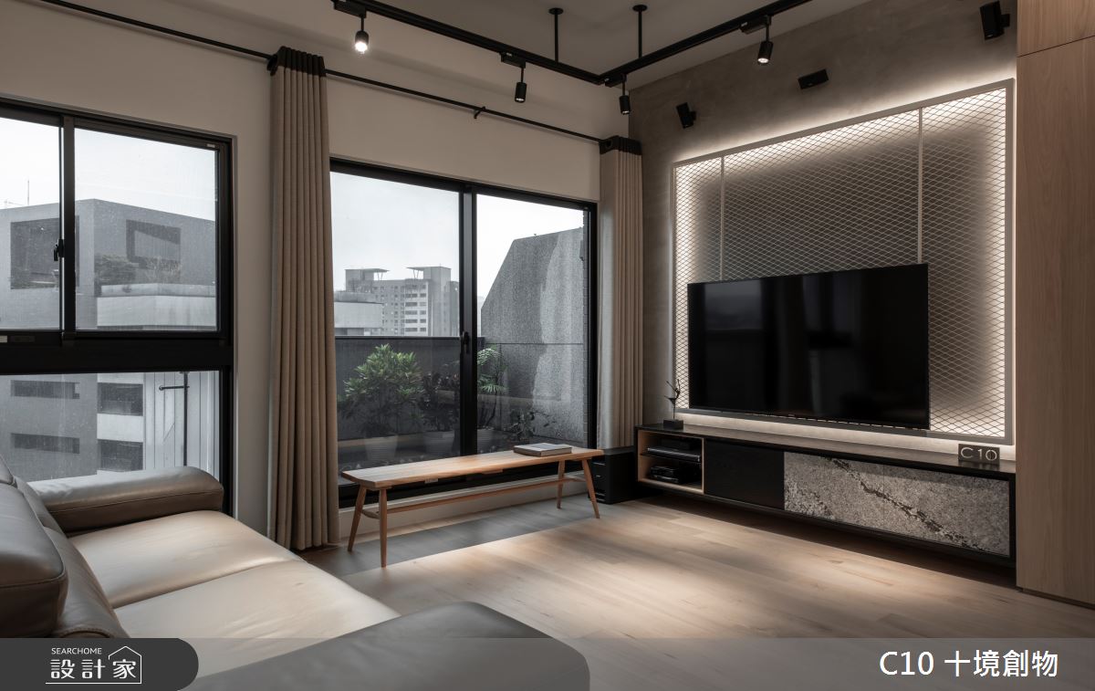 20坪預售屋＿簡約風客廳案例圖片＿十境創物空間設計有限公司＿十境_城隱淬鍊之2