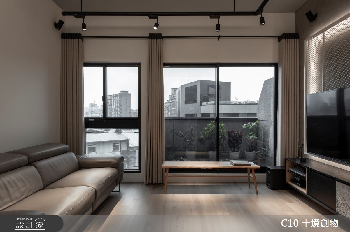 20坪預售屋＿簡約風客廳案例圖片＿十境創物空間設計有限公司＿十境_城隱淬鍊之3