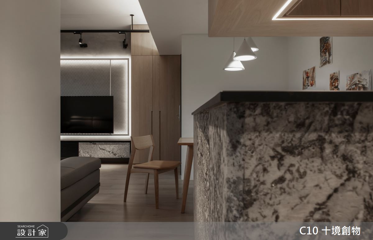 20坪預售屋＿簡約風吧檯案例圖片＿十境創物空間設計有限公司＿十境_城隱淬鍊之5