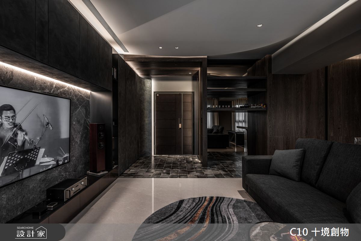 30坪新成屋(5年以下)＿現代風客廳案例圖片＿十境創物空間設計有限公司＿十境_墨韻之6