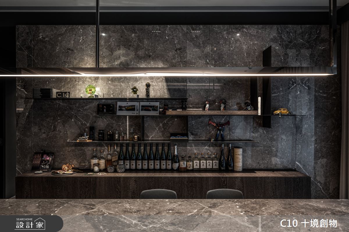 30坪新成屋(5年以下)＿現代風吧檯案例圖片＿十境創物空間設計有限公司＿十境_墨韻之8