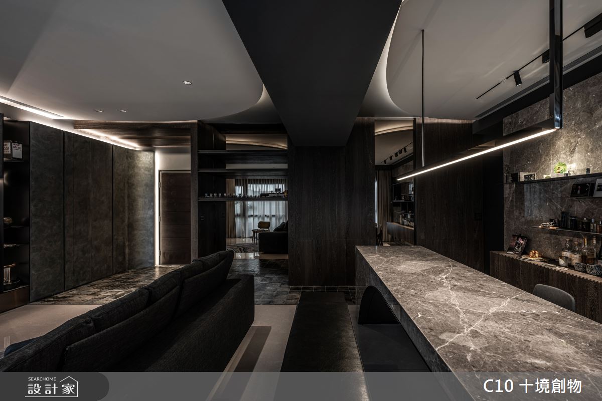 30坪新成屋(5年以下)＿現代風吧檯案例圖片＿十境創物空間設計有限公司＿十境_墨韻之9
