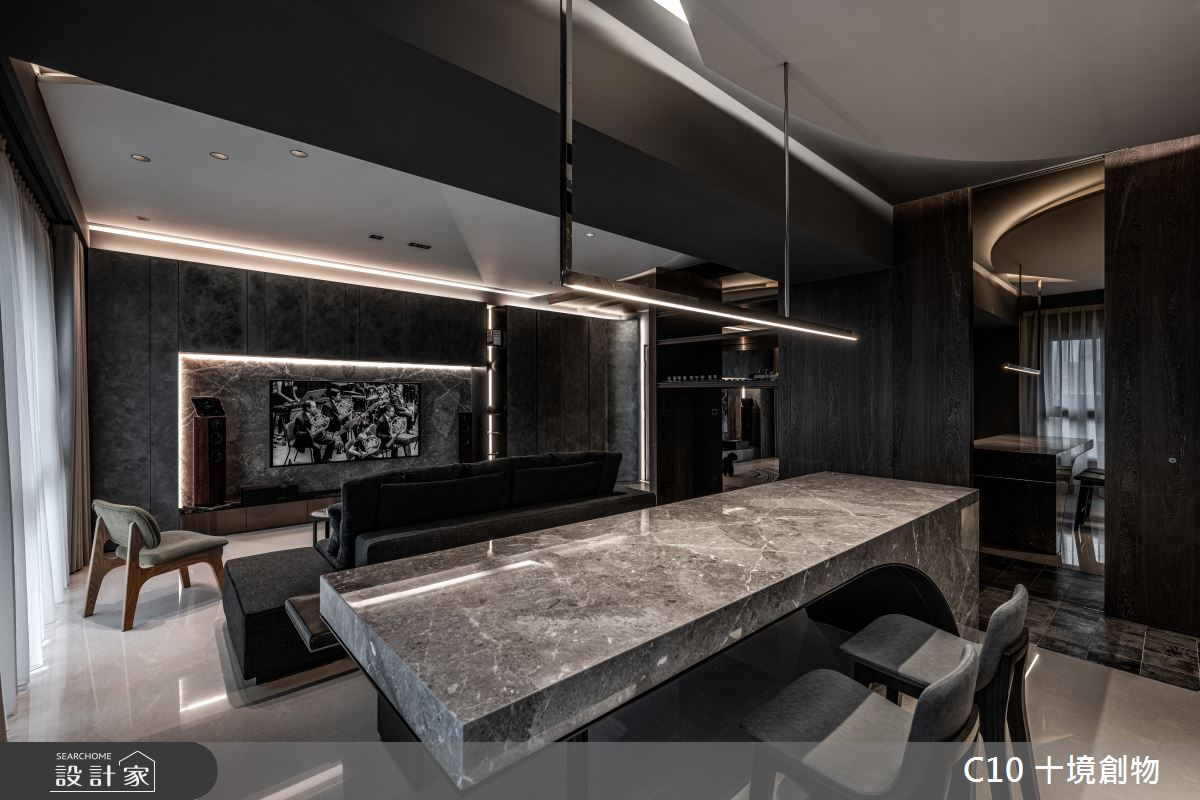 30坪新成屋(5年以下)＿現代風吧檯案例圖片＿十境創物空間設計有限公司＿十境_墨韻之10
