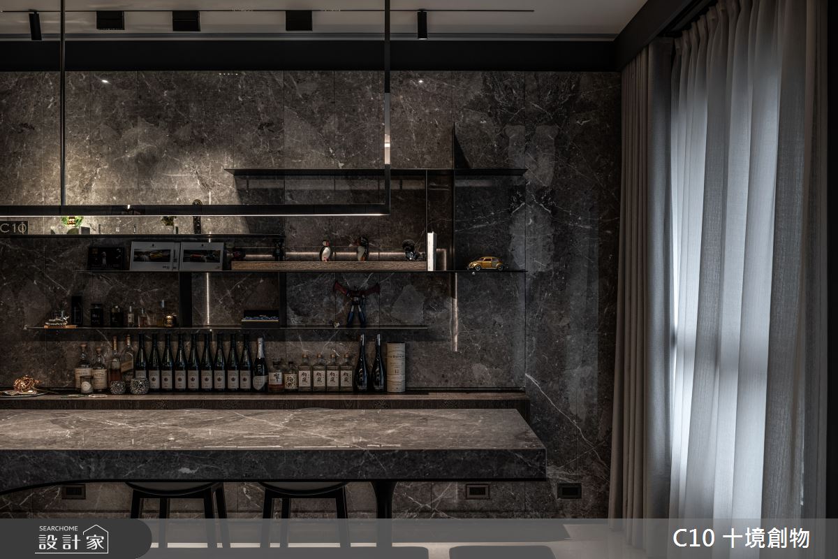 30坪新成屋(5年以下)＿現代風吧檯案例圖片＿十境創物空間設計有限公司＿十境_墨韻之12
