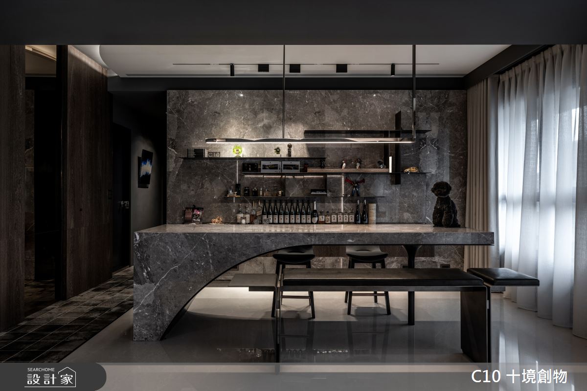 30坪新成屋(5年以下)＿現代風吧檯案例圖片＿十境創物空間設計有限公司＿十境_墨韻之14