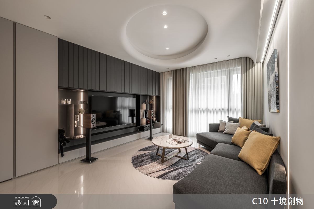 35坪新成屋(5年以下)＿現代風客廳案例圖片＿十境創物空間設計有限公司＿十境_白皪之3