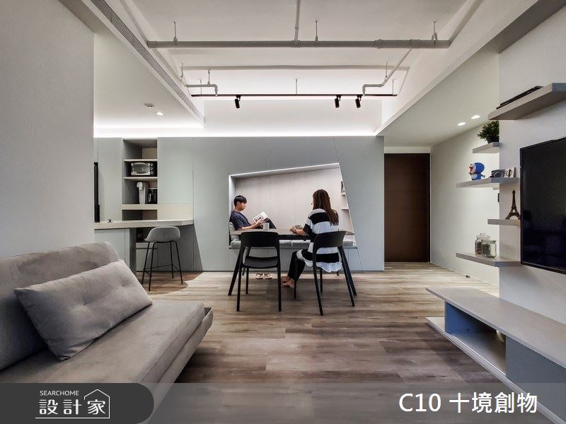 23坪新成屋(5年以下)＿北歐風客廳案例圖片＿十境創物空間設計有限公司＿十境_老貓寓之5
