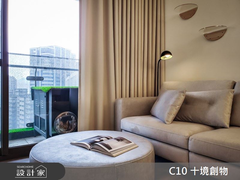 23坪新成屋(5年以下)＿北歐風客廳案例圖片＿十境創物空間設計有限公司＿十境_老貓寓之2